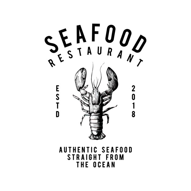 Seafood restaurant logo design vector