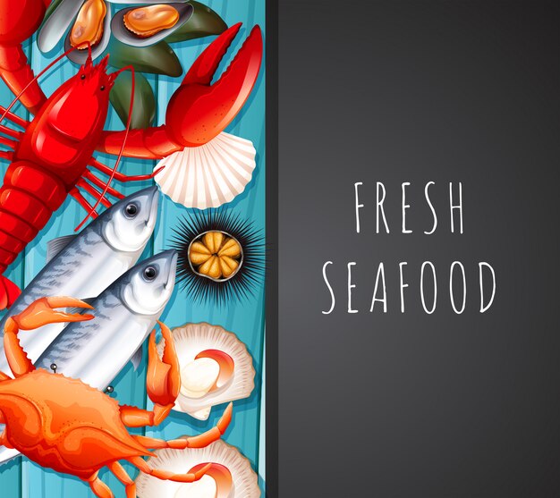 Seafood on restaurant template