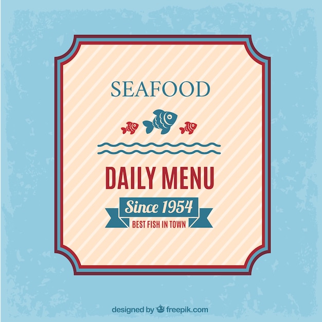 Free vector seafood restaurant