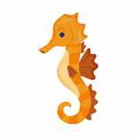 Free vector seahorse marine life icon