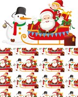 Free vector seamless background design with christmas theme