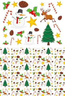 Seamless background design with christmas theme