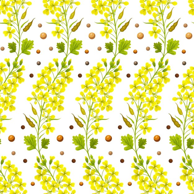 Seamless background of mustard.