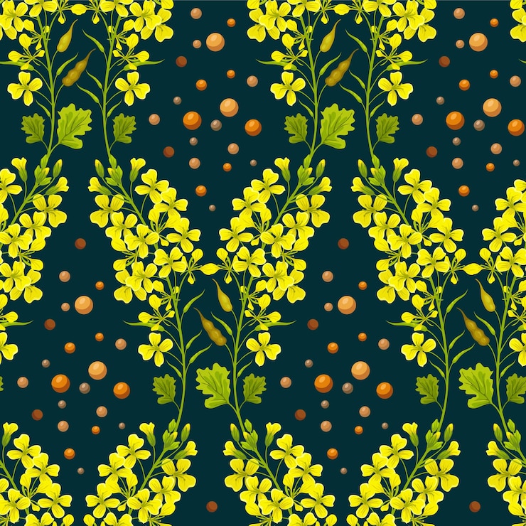 Free Vector seamless background of mustard