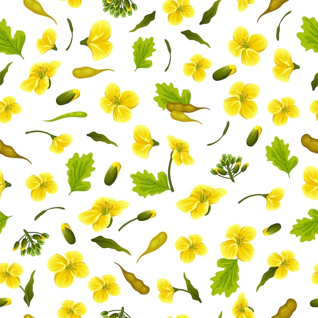 Seamless background of mustard