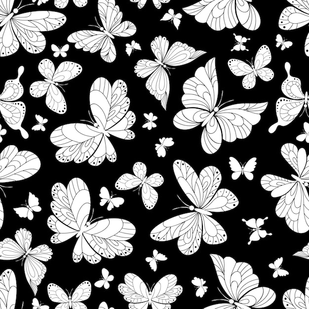 아름 다운 나비의 완벽 한 배경 패턴