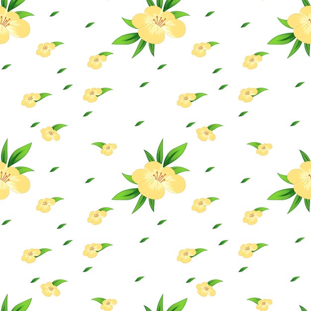 Seamless background with yellow flowers