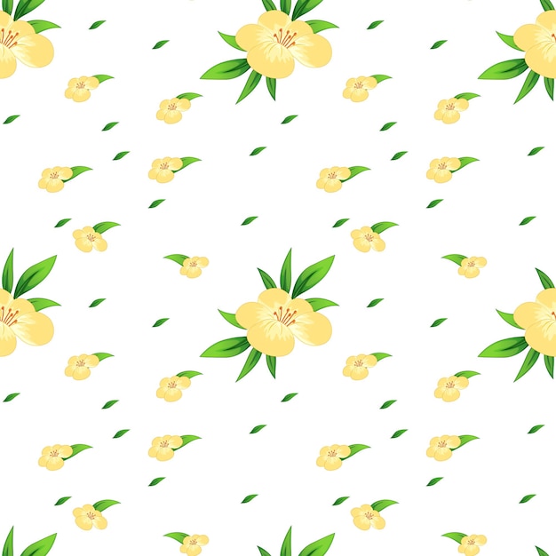 Seamless background with yellow flowers