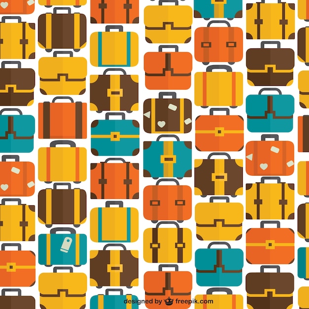 Seamless bags and suitcase travel pattern