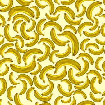 Бесшовные бананы с фруктами