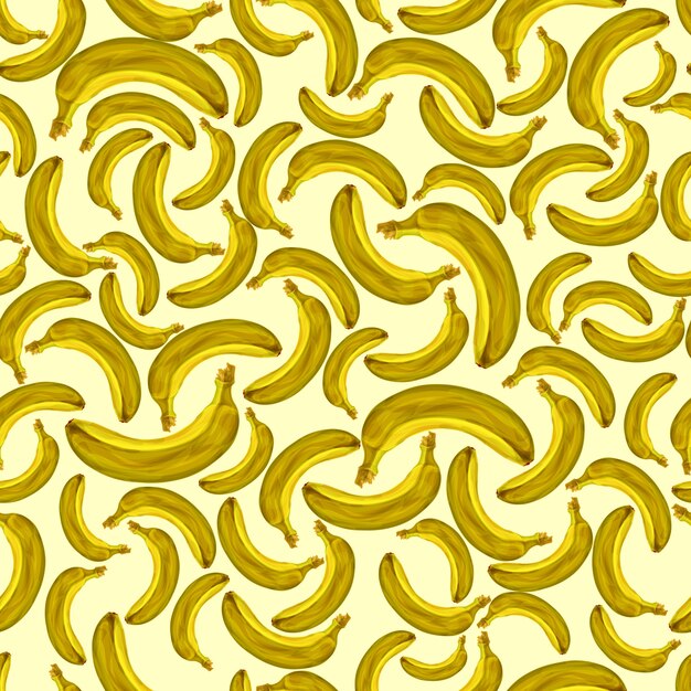 シームレスなバナナフルーツパターン