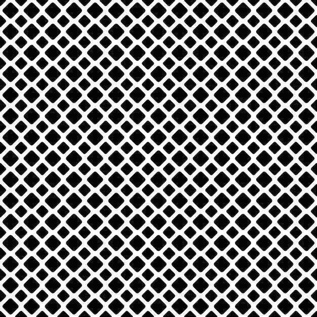 シームレスな黒と白の斜めの四角いグリッドの後ろの背景 - ベクトルグラフィックデザイン