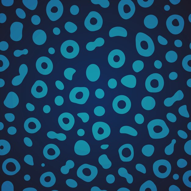 Seamless blue sea bubble pattern