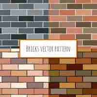 Free vector seamless brick wall rectangular pattern