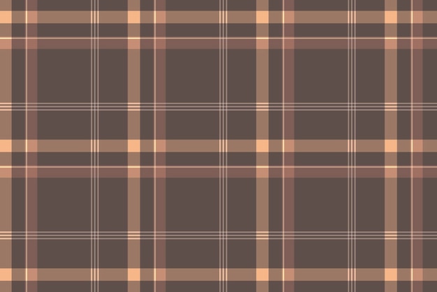 Fondo a scacchi senza cuciture, tartan marrone, vettore di design scozzese tradizionale