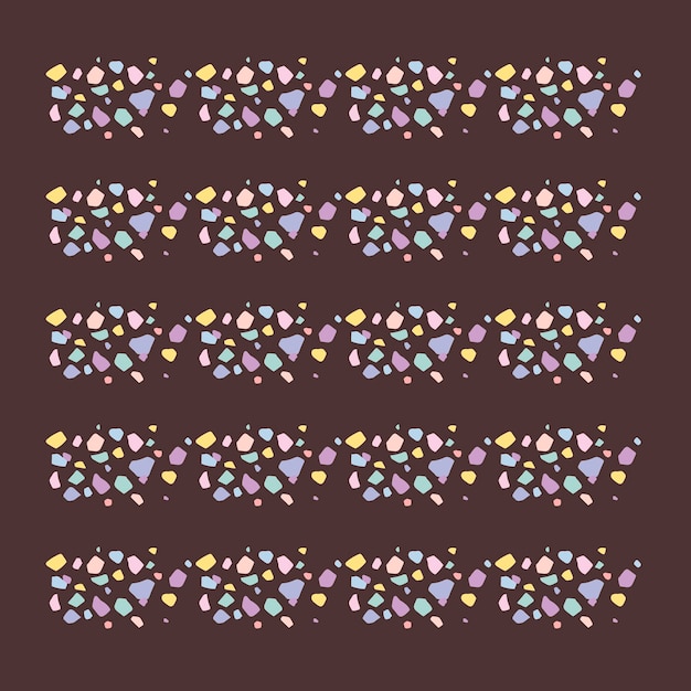 Seamless confetti illustrator brush vector set