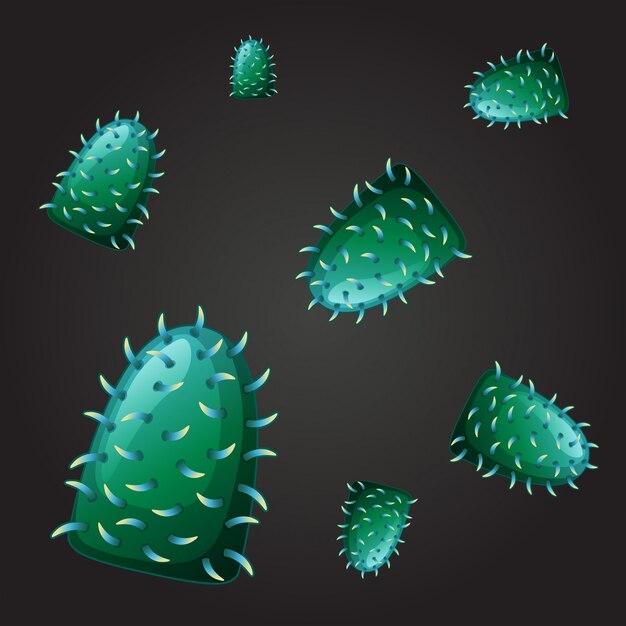 Free vector seamless design for green virus