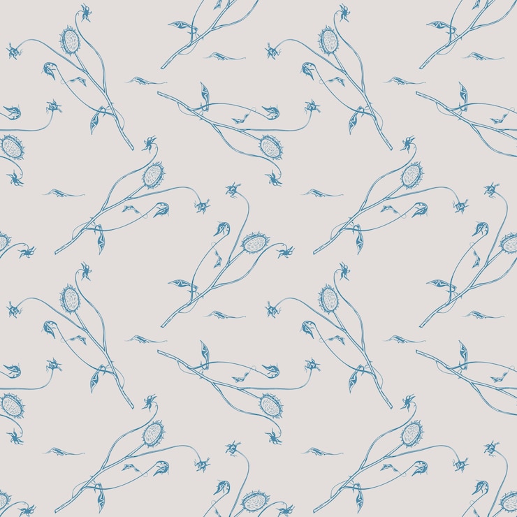 Free Vector seamless dry flowers pattern for elegant design