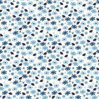 완벽 한 꽃 자연 추상 패턴 흰색 배경 millefleurs 스타일 푸른 꽃 잎