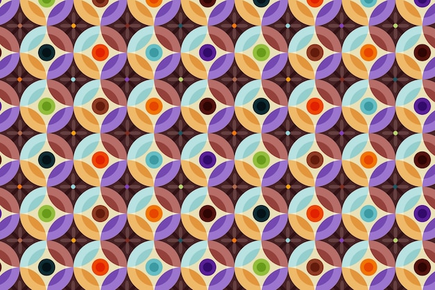 Seamless geometric groovy pattern texture