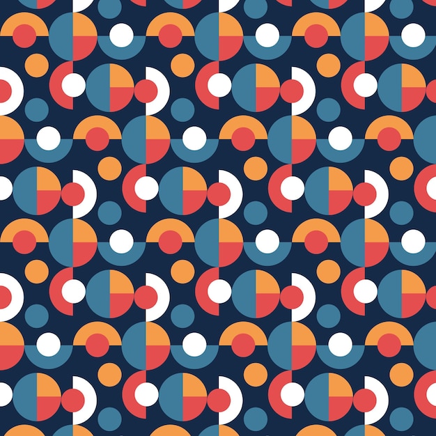 Seamless geometric groovy pattern texture