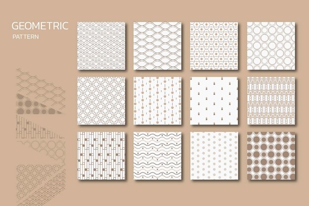 Seamless geometric pattern set