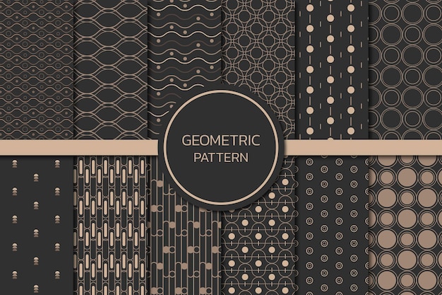 Seamless geometric pattern set