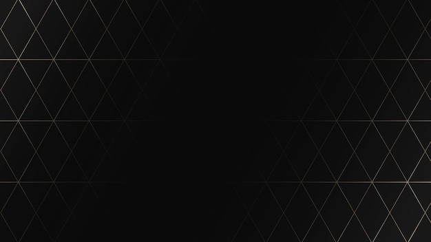 Free vector seamless gold rhombus grid pattern on black background