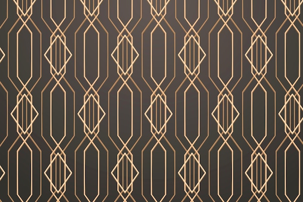 Бесплатное векторное изображение Бесшовный золотой геометрический узор на сером фоне