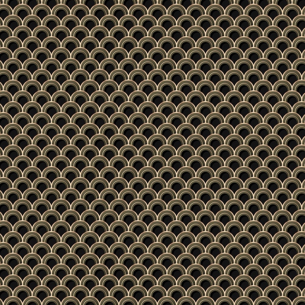 Free vector seamless golden japanese patterned background design resource vector