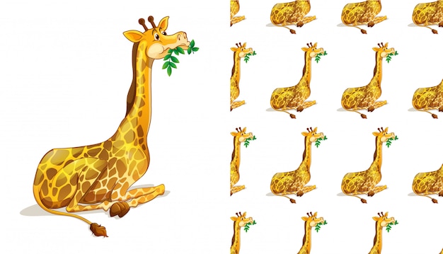 Free vector seamless and isolated animal pattern cartoon