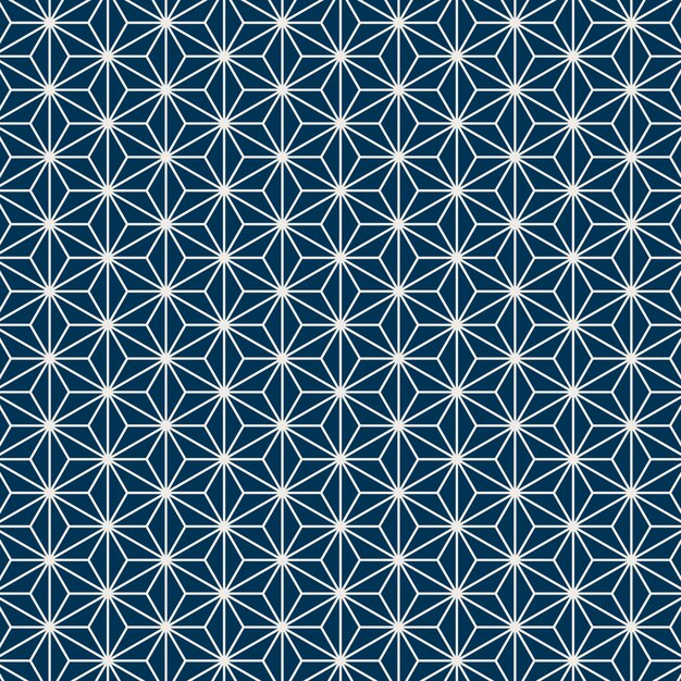 Seamless Japanese pattern with hemp leaf motif