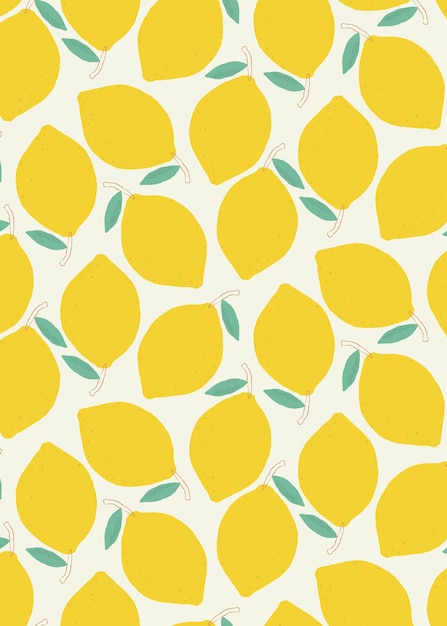 원활한 레몬 패턴 파스텔 배경