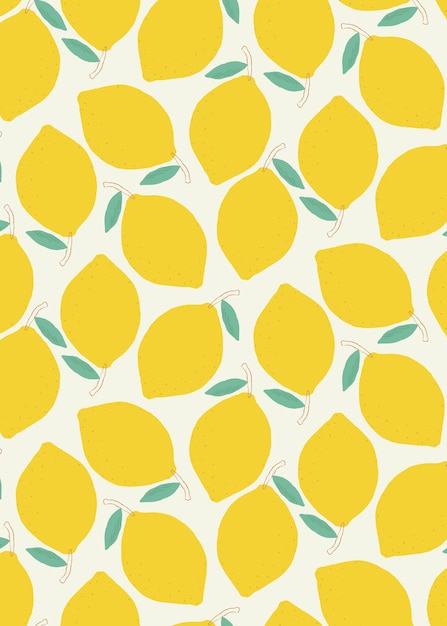 Seamless lemon pattern pastel background