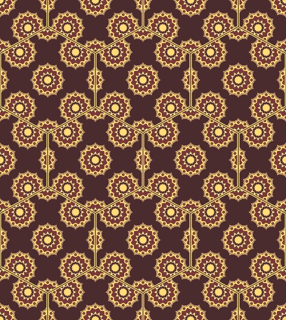 Seamless mandala pattern vintage elements in oriental style te