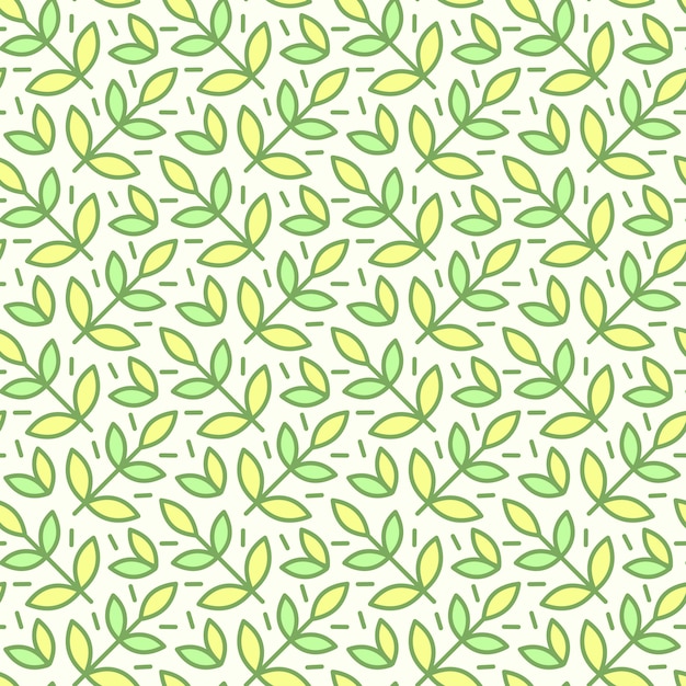 Seamless pattern, background with hand drawn cute insects, flowers, leaves