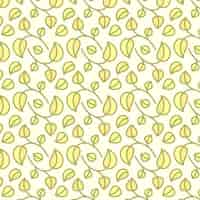 Free vector seamless pattern, background with hand drawn cute insects, flowers, leaves