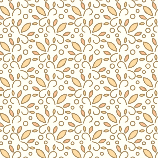 Free vector seamless pattern, background with hand drawn cute insects, flowers, leaves