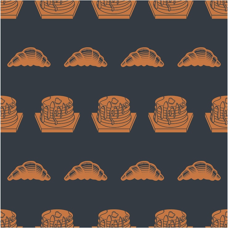 Free Vector seamless pattern bakery cake background
