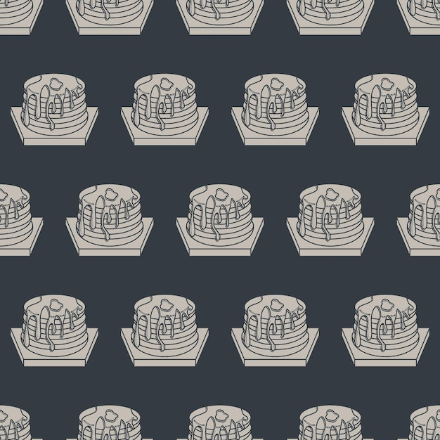 Бесплатное векторное изображение Бесшовный фон пекарня торт фон