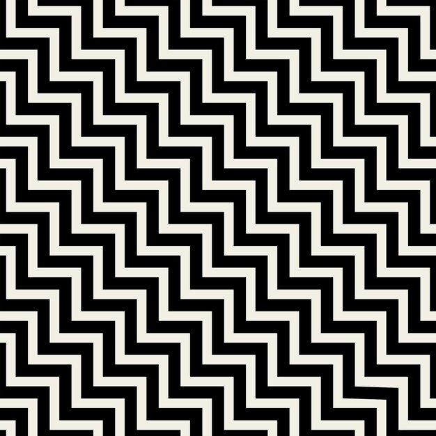 Seamless pattern black zigzag lines texture