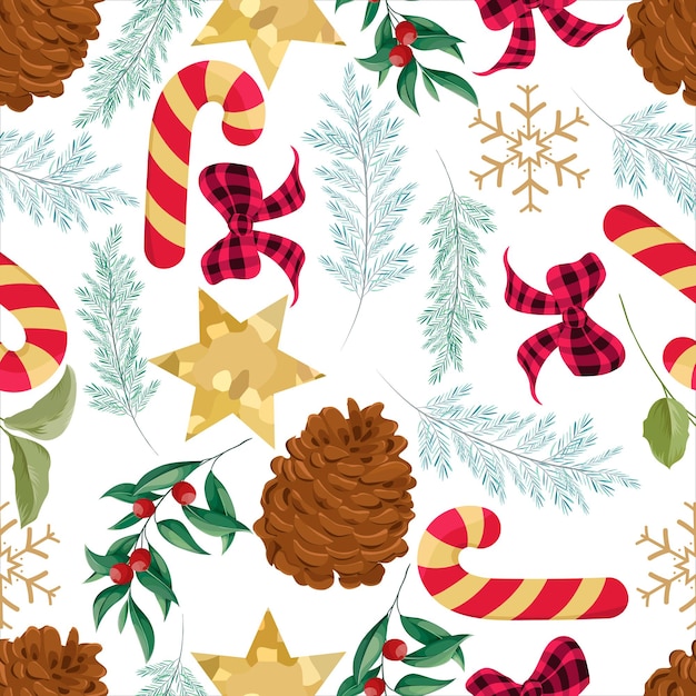 Seamless pattern christmas ornament design