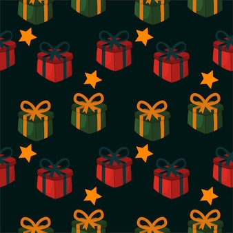 Seamless pattern christmas with gift box christmast