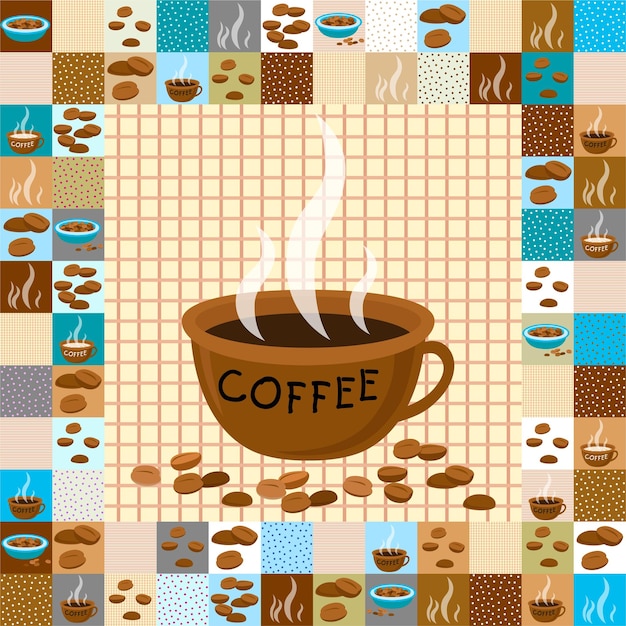 Seamless pattern of coffee