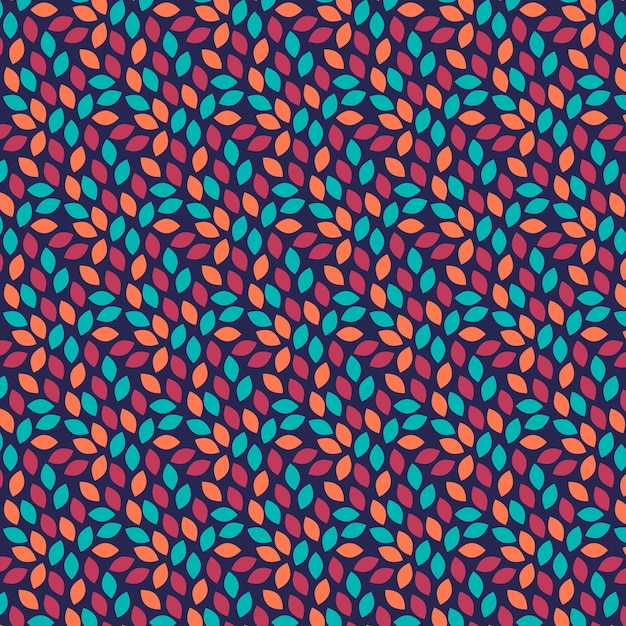 Free vector seamless pattern of colorful leaves