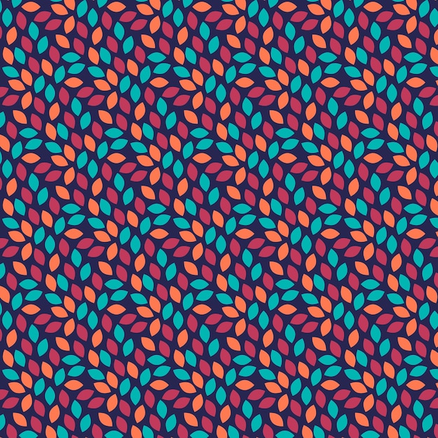 Seamless pattern of colorful leaves