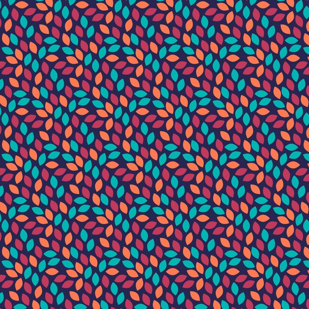 Seamless pattern of colorful leaves