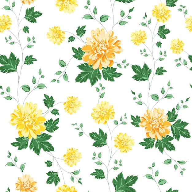 Seamless pattern on fabric as background. Vector illustration.