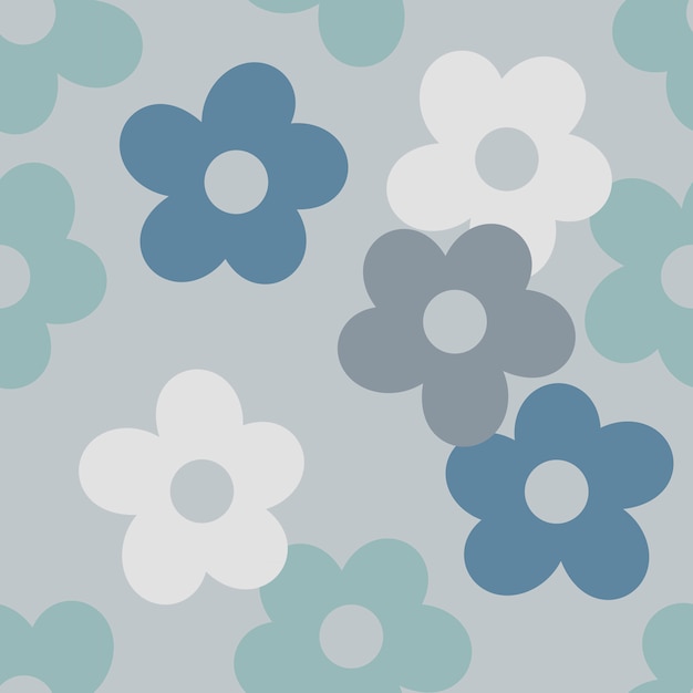 Seamless pattern of flower shapes