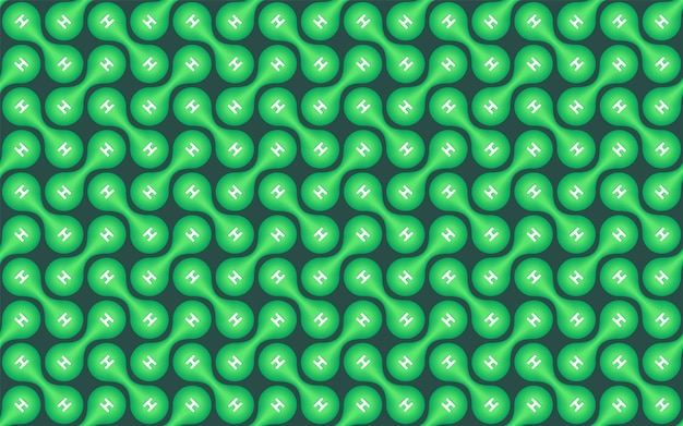 Seamless pattern of h2 molecule green hydrogen energy concept